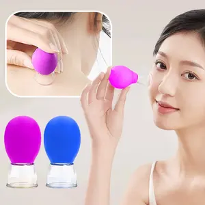 Alat bekam vakum multifungsi untuk wajah, kerokan, mata, dan meridian Mengencangkan Mengencangkan Muka Perawatan Pengencang karet lembut portabel akupuntur titik