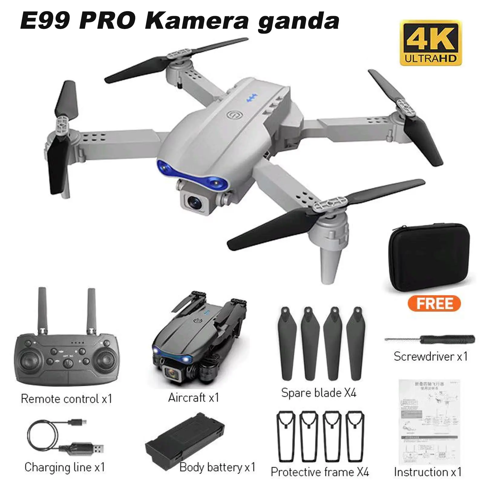 E99 PRO(abu) Dua kamera