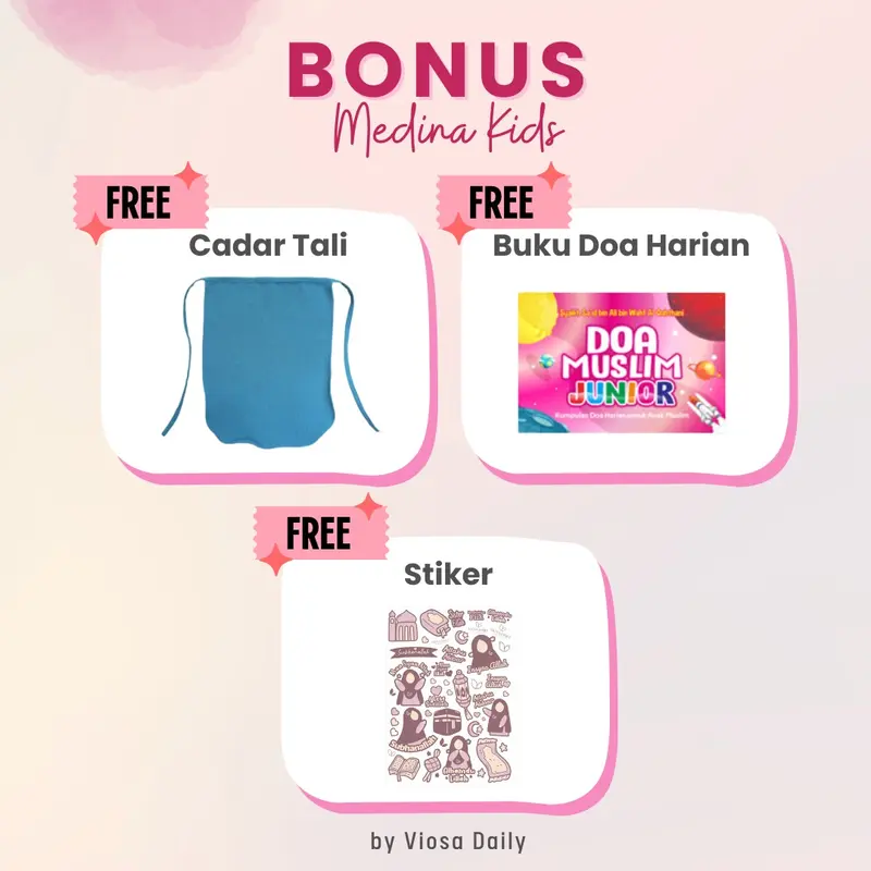 MEDINA KIDS Abaya Anak Perempuan Set Hijab Syar'i Usia 7 - 12 Tahun 6