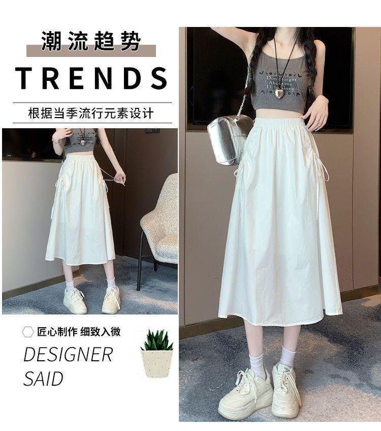 Product Introduction of Váy Bảo Hộ Lao Động Dây Rút, Dành Cho Nữ, Bộ Sưu Tập Mùa Xuân Và Mùa Thu 2024, Cỡ Nhỏ Và Cỡ Lớn, Váy Chữ A, Dài Trung Bình Váy Ô xòe Lớn, Hàng Mới Về 11