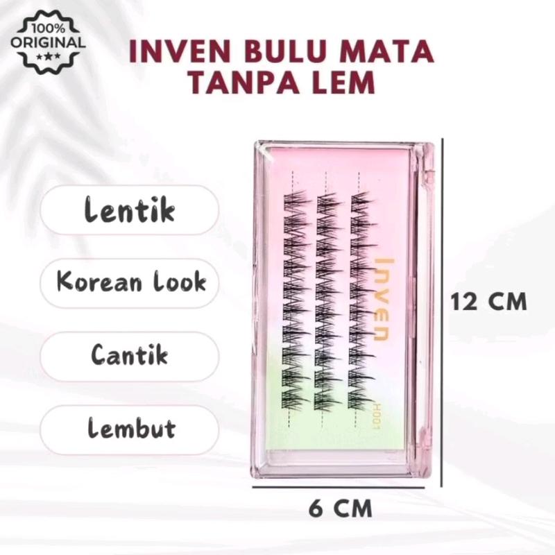 {BULUMATA TANPA LEM } inven eyelash H002 (bulu mata tanpa lem) extension extensions lembut ringan di mata wispy 4