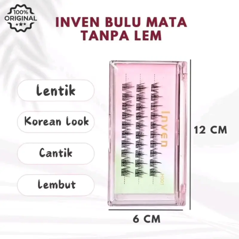 {BULUMATA TANPA LEM } inven eyelash H002 (bulu mata tanpa lem) extension extensions lembut ringan di mata wispy 4