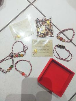 Product Review of April Gallery - Paket 3 Gelang Tridatu Mantra Panca Rose Cinta Perempuan Laki-laki Batu Aksesoris Benang Putih Bracelet from l**3 0