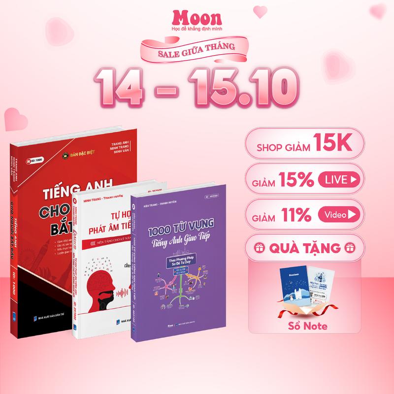Combo sách giao tiếp tiếng anh cho người mất gốc Moonbook