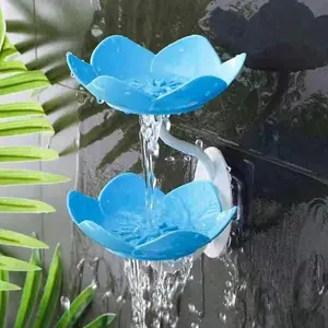 Tempat Sabun Batang 2 Tingkat Bunga Wadah Sabun Tempel Dinding