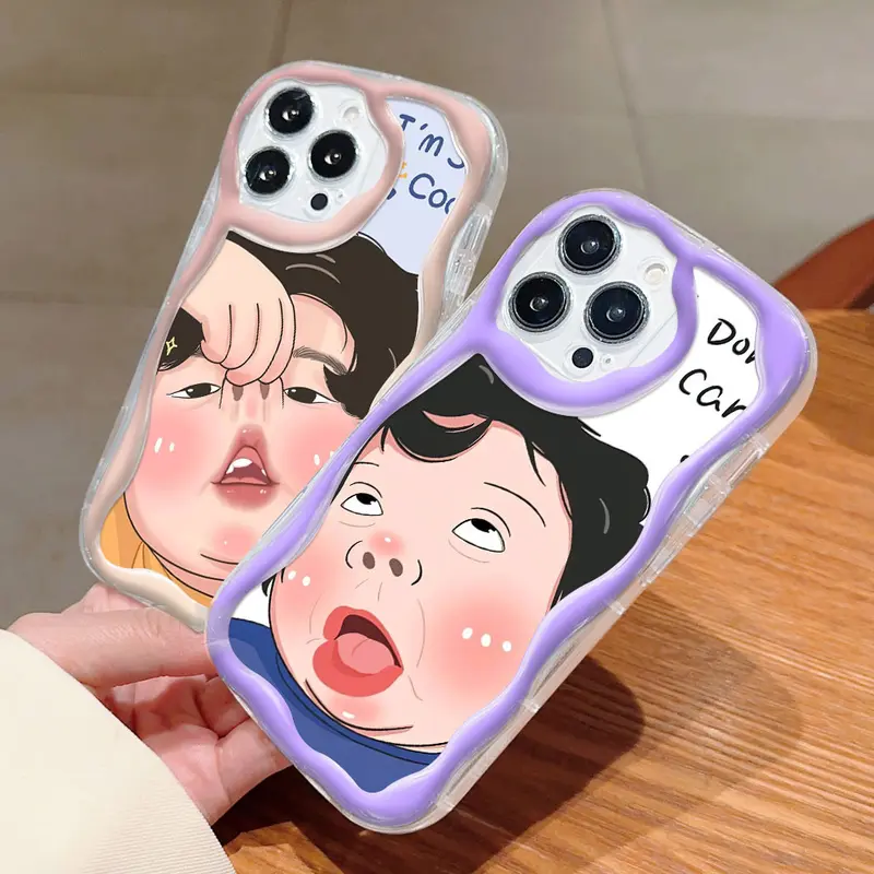 For Infinix NOTE 7 Hot 8 9 Pro LITE 9 10 11 PLAY Smart 5 6 Plus 7  Casing Ponsel  Pola Ekspresi lucu  Soft case Cover +Bear Lanyard 3