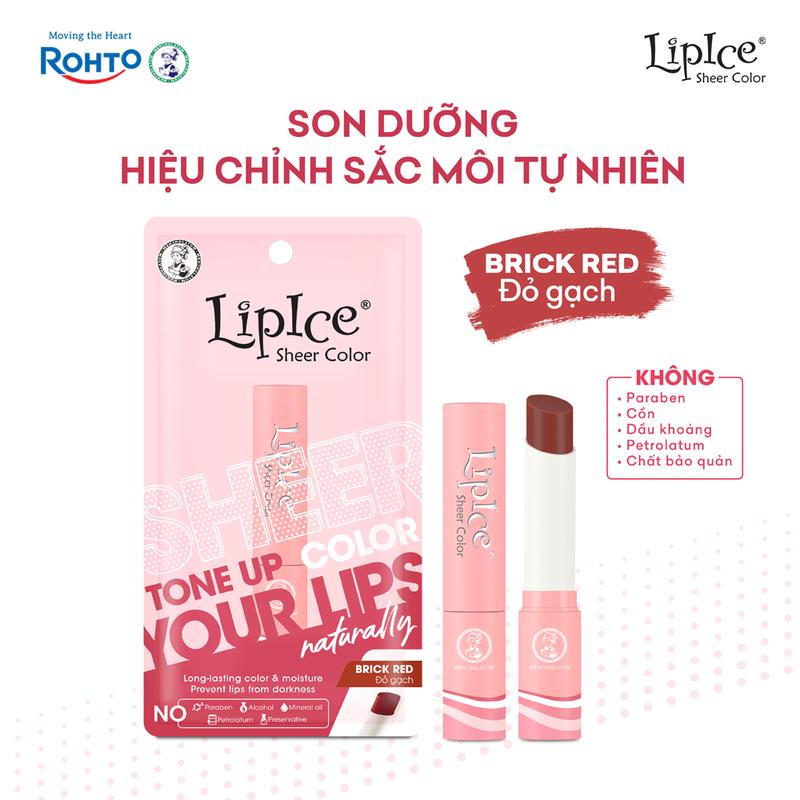 Son dưỡng hiệu chỉnh sắc môi Màu tự nhiên Lipice Sheer Color 2.4g