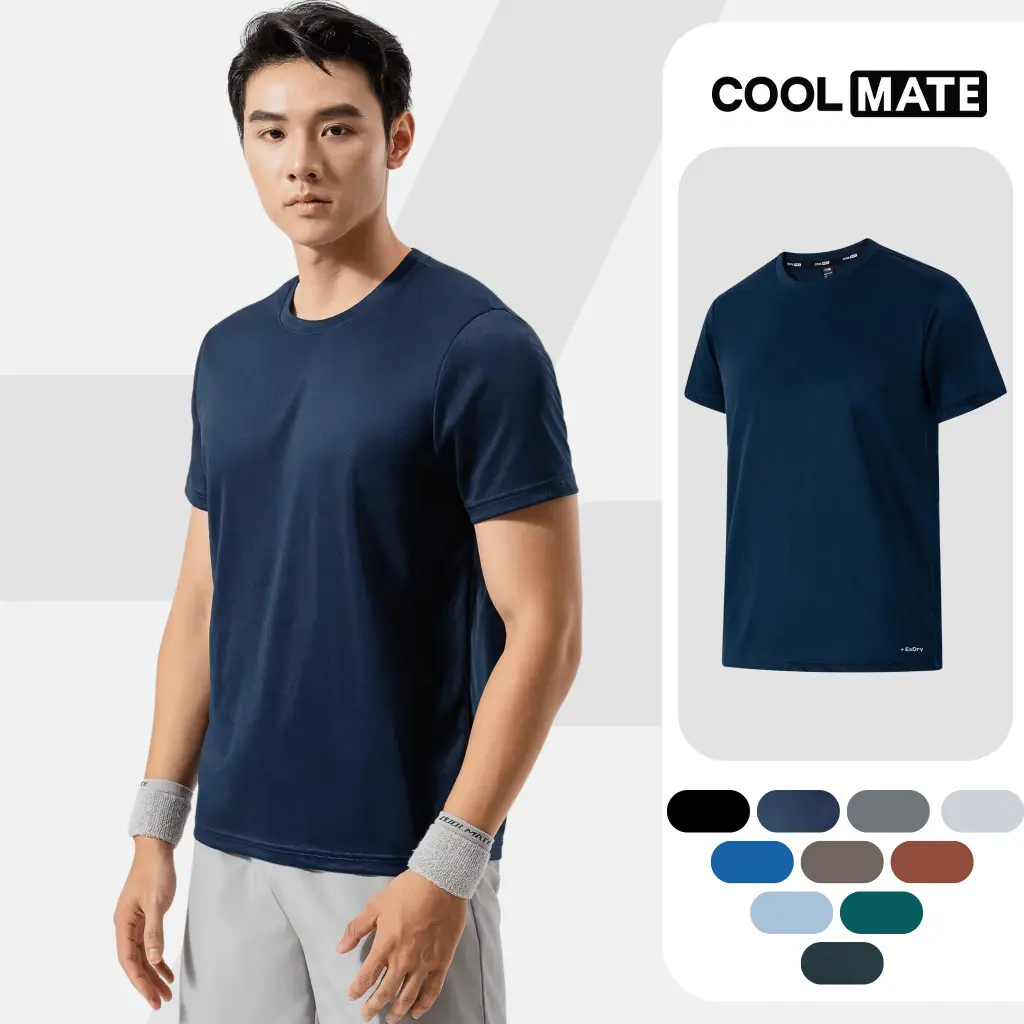 Áo Thun Nam Thể Thao Coolmate - Logo ExDry - Coolmate
