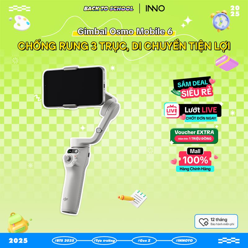 DJI Osmo Mobile 6 | Gimbal chống rung điện thoại - Hàng chính hãng