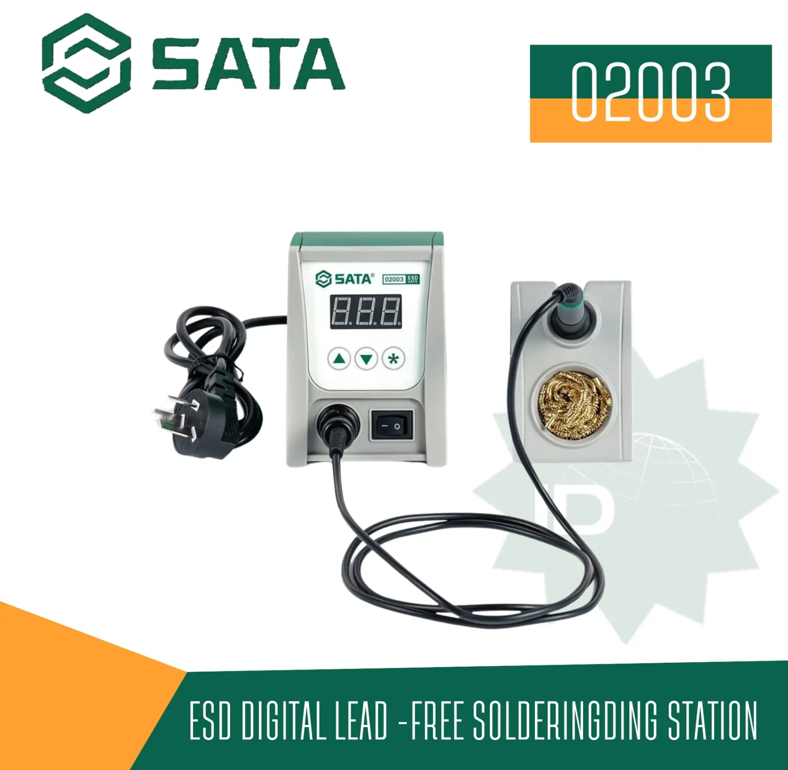 SATA Mesin Solder Bebas Timah Esd Digital 02003 Lead-Free Soldering Station