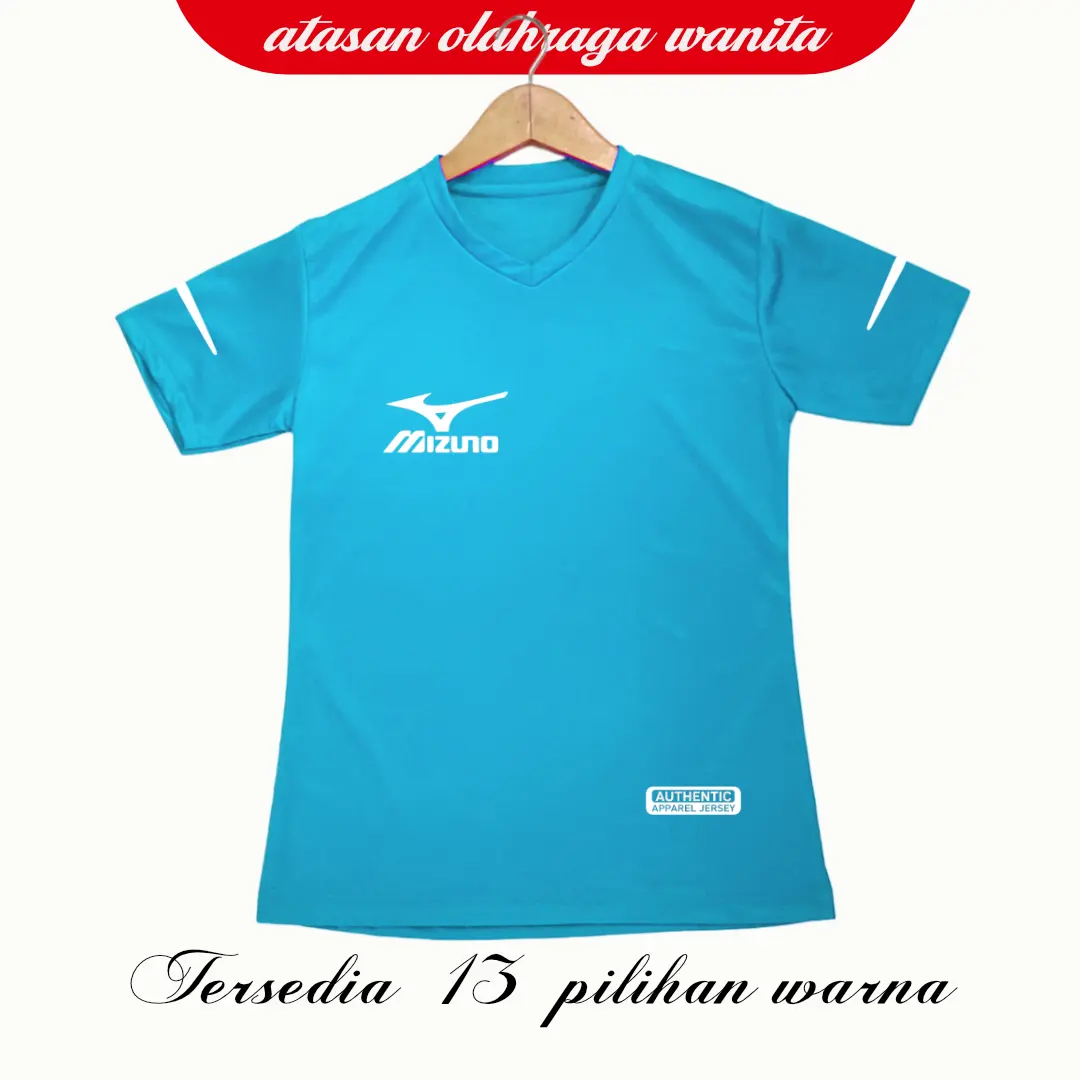Baju Olahraga Atasan Wanita Lengan Pendek Kaos Jersey Dry Fit Running Zumba Lari Yoga Senam Fitness Volly Futsal Sport dll..