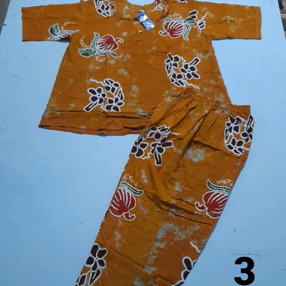 setelan CP BATIK ALVIN JUMBO  LD 125 Celana Panjang Motif Tangan3/4