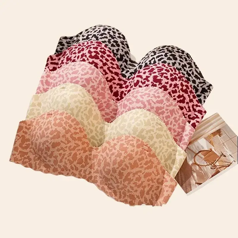 Missoofficial.id BR1931 Bh Bra Wanita Tanpa Kawat Motif Macam Tutul Seamless PushUp Bralette Pakaian Dalam 8
