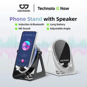 GOOJODOQ 2 in 1 Stand Holder With Wireless Induction Speaker Field Up to 5 Hours of Battery Life
