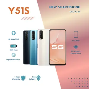 Smartphone Y51S Ram 8+4/512 GB Exynos 880 7 nm Kamera 48 MP Garansi 1 Tahun Layar 6.53 Inch Baterai 4500 mAh Kinerja Unggulan