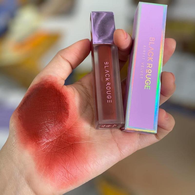 Son Kem Black Rouge Màu Đỏ Nâu A12 Mềm Môi Trang Điểm Mỹ Phẩm - Lipstick