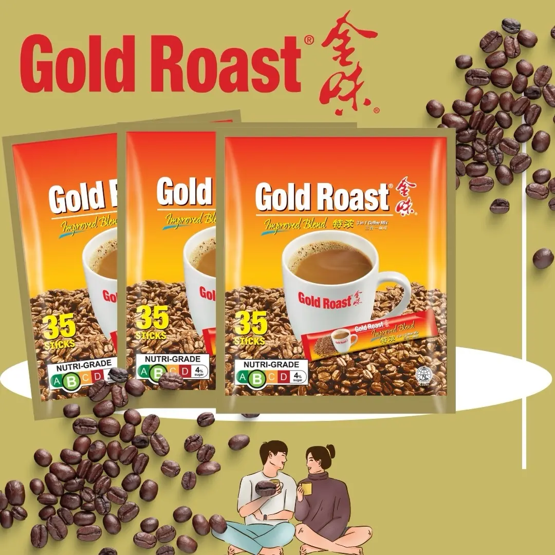 Gold Roast Improved Blend 3in1 Instant Coffeemix with Sugar (22g x 35 sticks) Powdered Instant Beverage