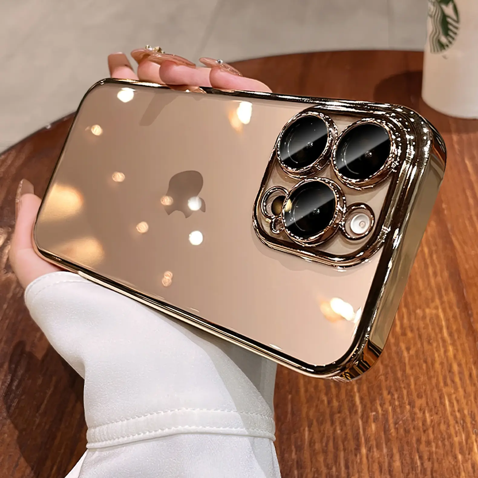 Ốp Cứng, Trong Suốt, Chống Vàng, Chống Sốc, Dành Cho iPhone 16, 15, 14, 13, 12, 11, Pro Max Plus, Có Bảo Vệ Ống Kính Máy Ảnh