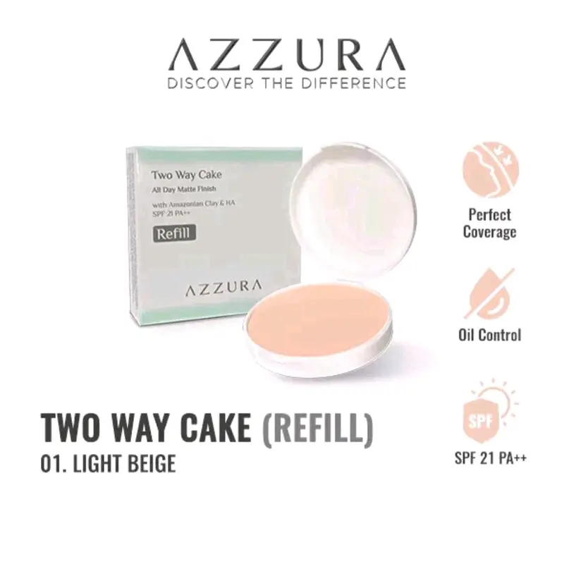 Azzura Two Way Cake Bedak Foundation Tahan Lama 7