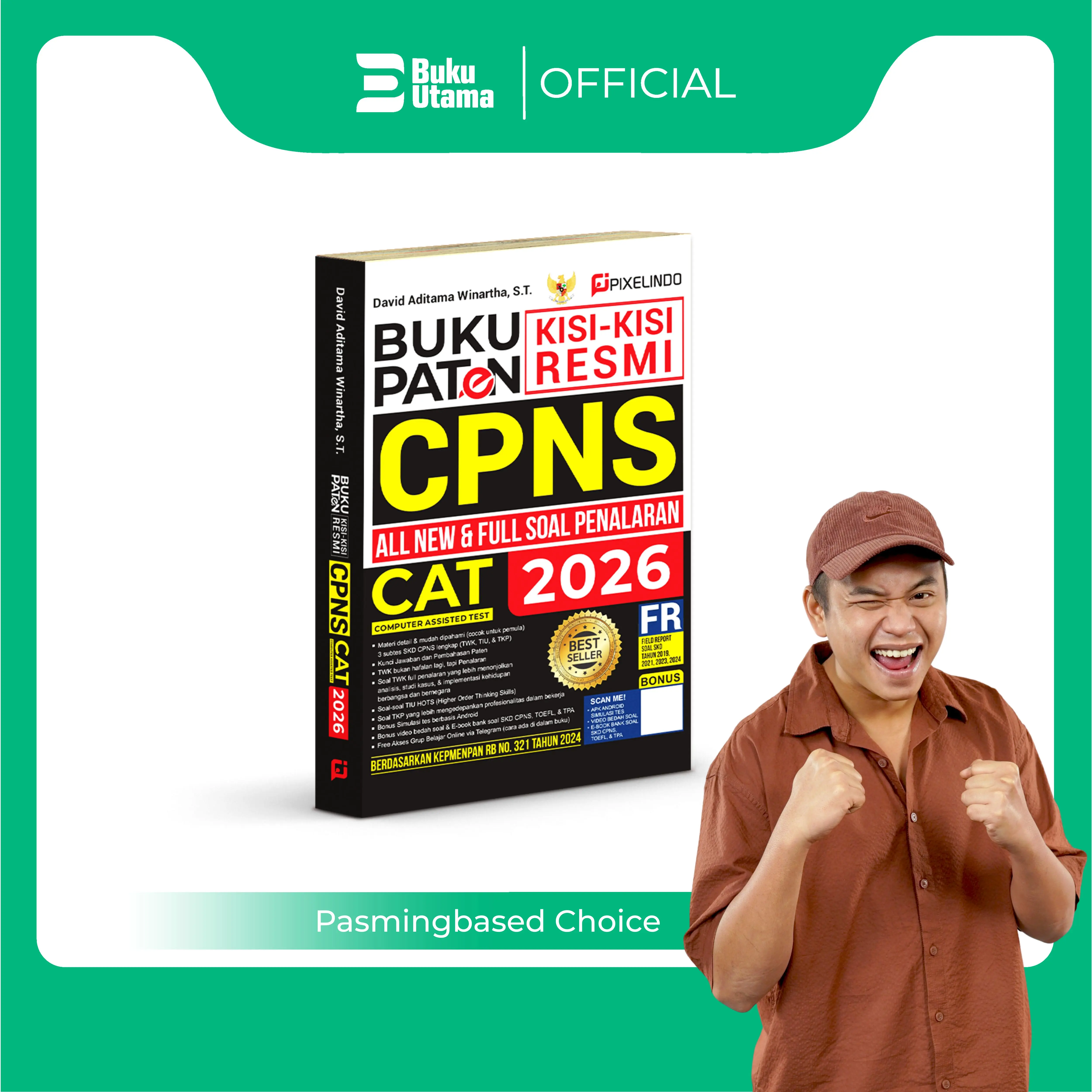 (PASMINGBASED CHOICE) BUKU PATEN TES CPNS CAT TAHUN 2026 [ALL NEW & FULL SOAL PENALARAN] Disertai Pembahasan Soal Paten Soft Cover