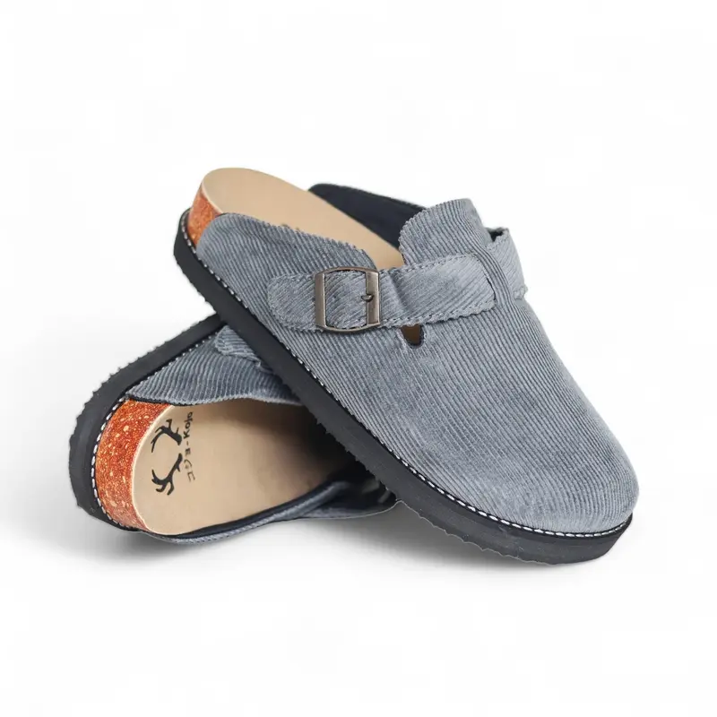 XWALL - Sepatu Sandal Pria Sandal Clog Mule Pria Casual Corduroy Pria Sendal Slippers Selop Pria Slop Santai Trendy Shoes 4
