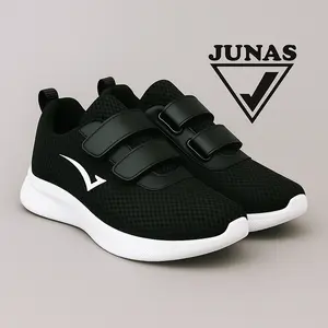 SEPATU SEKOLAH ANAK SD SMP SMA LAKI LAKI PEREMPUAN HITAM POLOS PUTIH TALI PEREKAT SNEAKERS ANAK CEWEK COWOK DEWASA