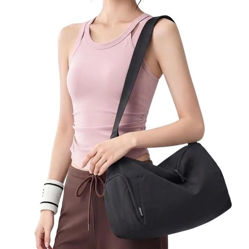 Túi Thể Thao Yoga Đeo Vai Đeo Chéo Nylon Mềm Cho Nữ Và Nam, Túi Du Lịch Hàng Ngày Với Hai Ngăn Bên + Ngăn Chính Lớn, Túi Tập Gym Thể Thao Nhẹ Thoải Mái