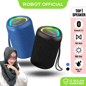 [DOKTIF APPROVE] ROBOT RB120 speaker  bluetooth 5.3 RGB Waterproof IPX4 Portable 8 jam putar musik - Outdoor- Indoor - Garansi 1 Tahun [Bisa COD]
