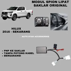 MODUL SPION HILUX 2016 - SEKARANG SWITCH ORIGINAL / RETRACT SPION LIPAT OTOMATIS AUTO FOLDING SIDE MIRROR TOYOTA 2016 2017 2018 2019 2020 2021 2022 2023 2024 2025 2026 RELAY SAKLAR SOCKET SOKET PNP