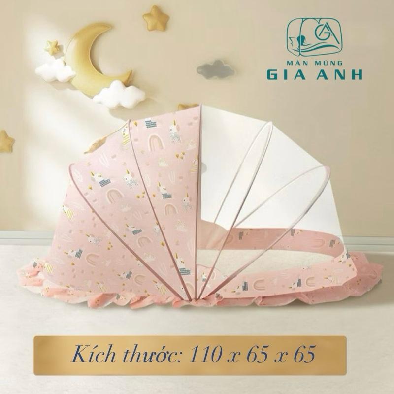 Mẫu 2025 Mùng chụp chống muỗi cho bé sơ sinh - Màn chụp gấp gọn cho bé từ 1 - 3T. Xưởng Màn Gia Anh