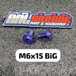 baud titanium 6x15 big drat10 panjang 1,5 cm(1biji) Motorcycle