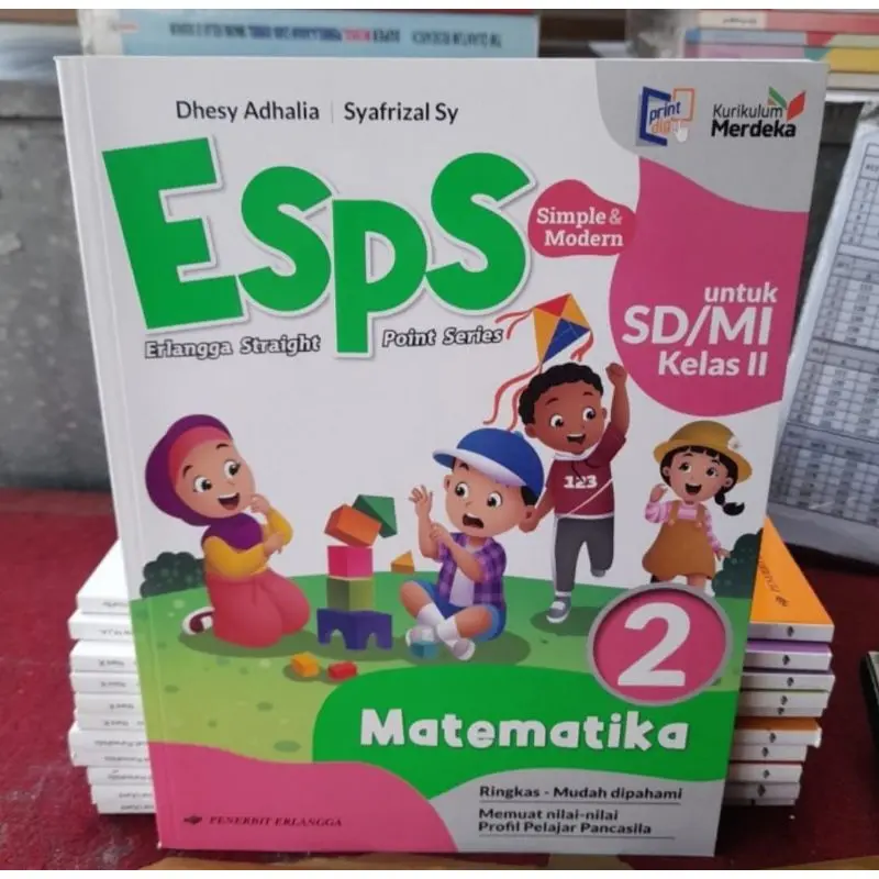 Buku Esps Matematika kelas 2 untuk SD / MI kurikulum merdeka erlangga