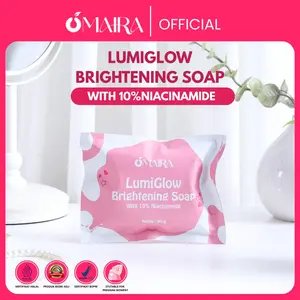[FLASH SALE]  OMAIRA Lumiglow Brightening Soap With 10% Niacinamide BPOM Halal Bumil Busui Aman - 90gr