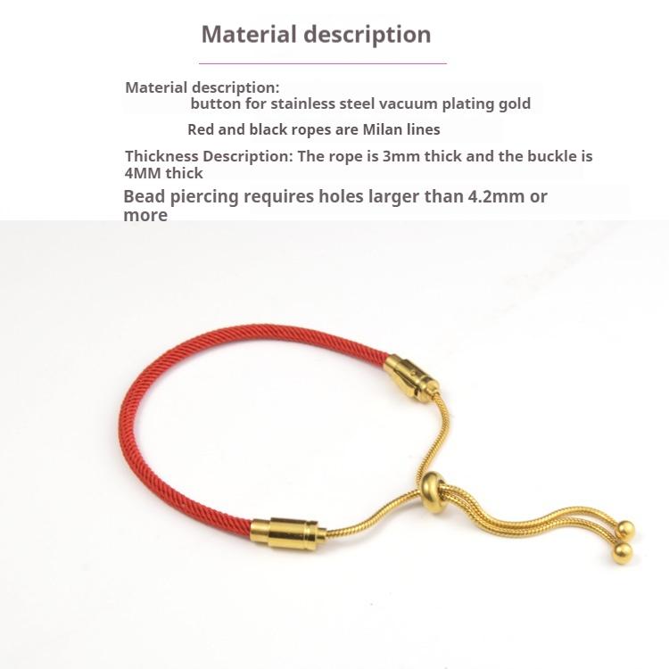 Product Introduction of Two-tailed extended chain Milan Line adjustable hand string new year red string bracelet 1