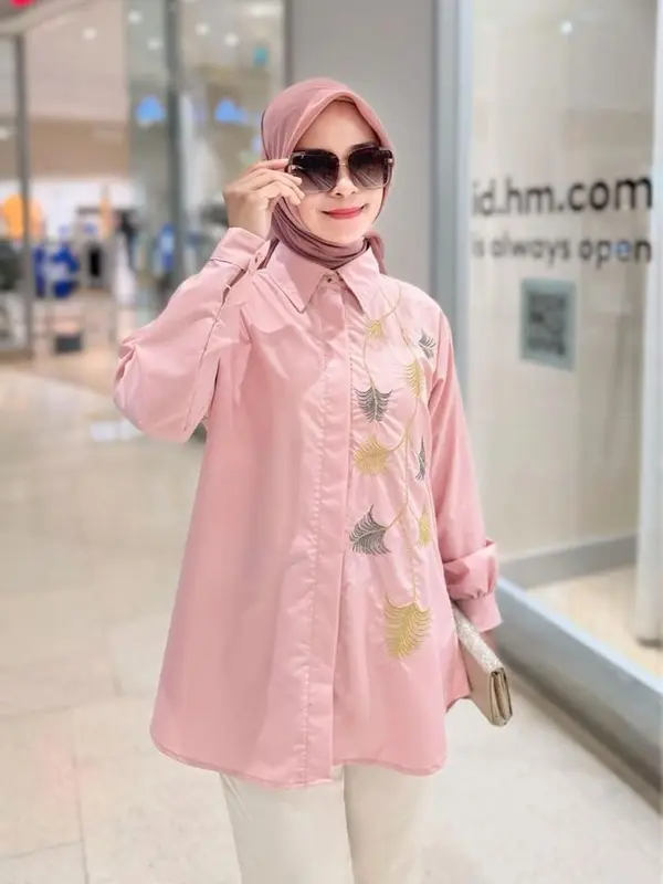 Munly - Kemeja Afifah Bahan Superfine Oversize 1