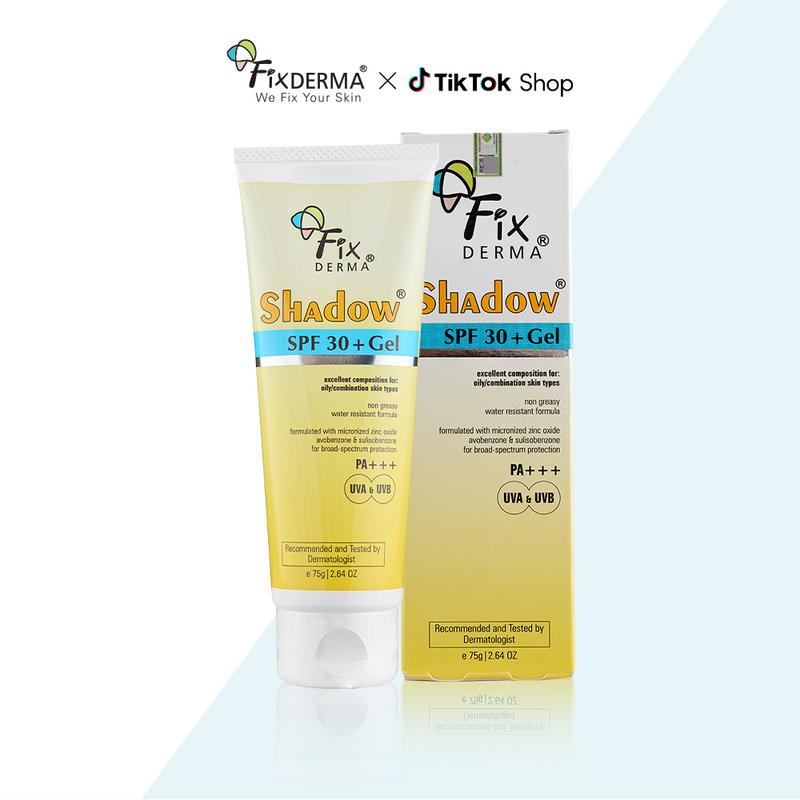 Kem Chống Nắng FIXDERMA Shadow SPF 30+ Gel Mỏng Nhẹ, Giúp Dưỡng Ẩm 75g - Hùng Lợi