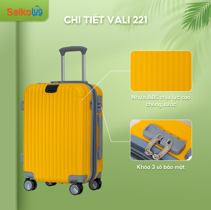 Vali Hùng Phát Vali Kéo Du Lịch Cao Cấp 221 - Size 20 24 Inch - Bảo Hành 5 Năm Chính Hãng