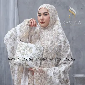 Savina - Mukena Falisha Dewasa 2in1 katun foil Premium Renda Mewah Mukenah Cantik