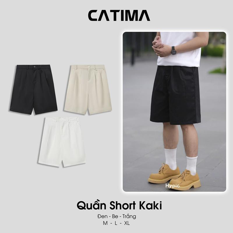 [Mở Bán] Quần Short Kaki QS-36 Âu Ống Rộng Nam Nữ Streetwear Catima