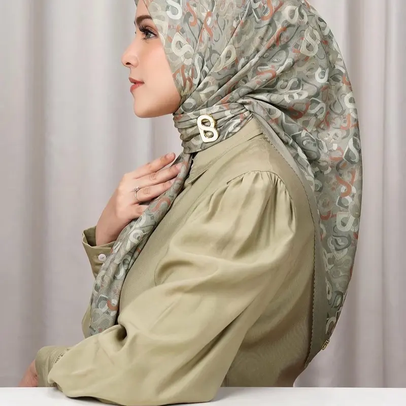 Buttonscarves Samla Multicolor Series| Jilbab Voal Mirror Lasercut TitikTiga 3