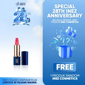 Inez Color Contour Plus Lipstick - 36 Pilihan Warna dengan UV Protection & Moisture Ringan Halal BPOM