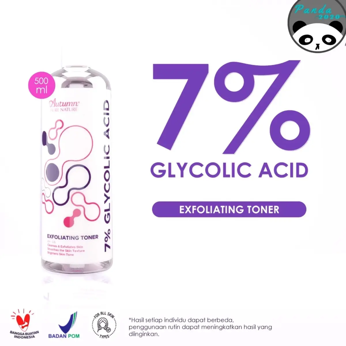 Autumn Glycolic Acid 7% Toning Solution Exfoliating Toner 500 ml
