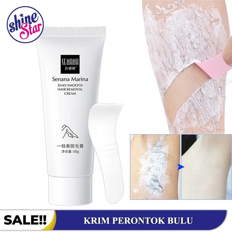 [ FREE SPATULA ] Senana Marina Hair Removal Krim Ampuh Mencabut Bulu Ketiak Tangan Kaki Permanen