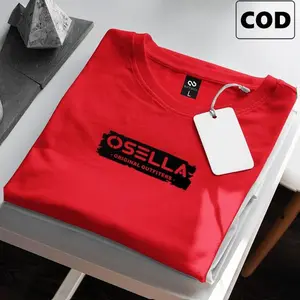 COD !!!! Baju Kaos Distro Osela blok Text Hitam / Kaos Keren Catton Combed 24s Premium Quality