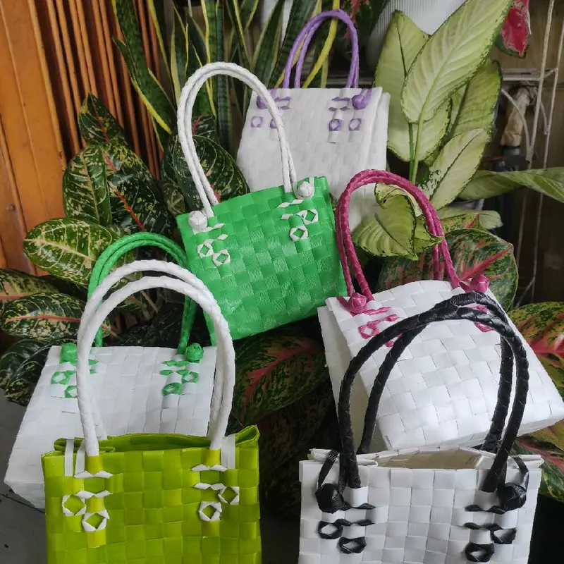 Tas Anyaman Plastik Sovenir Asul Asul - Belanja Harga tertera per 6pc 6