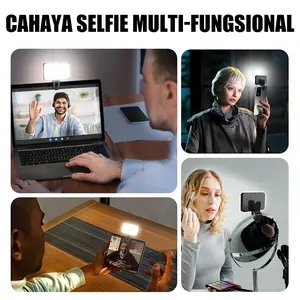 LED Cube Light With Clip Lampu Mini Selfie Lamp Mobile Phone Portable Lampu Jepit Fill 3 Warna