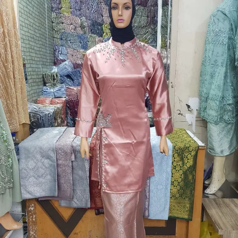 Baju Kurung Melayu Belah Dengan Rok Songket Sangat Elegan Sangat Cocok Untuk Seragaman 1