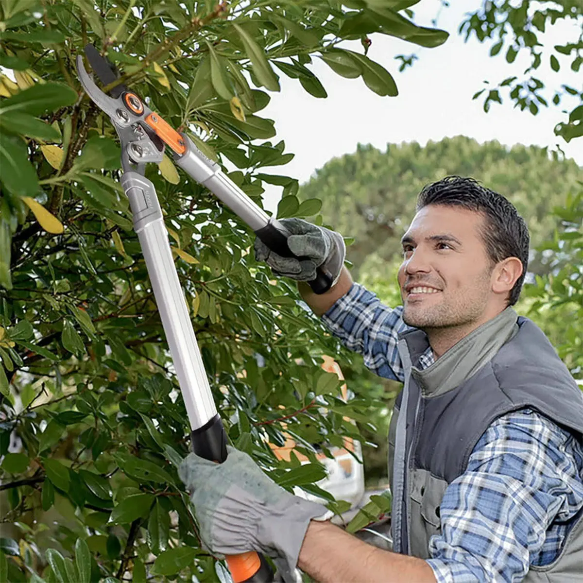 gunting tanaman peralatan berkebun taman bunga ranting garden dahan stainless steel gagang panjang
