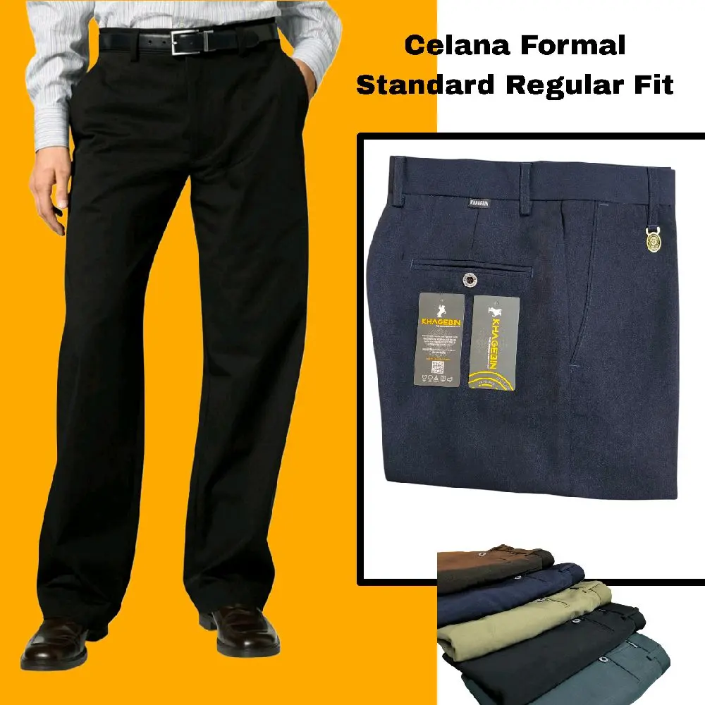 CELANA FORMAL STANDARD/REGULER BAHAN TWIS PRIA NYAMAN / CELANA BAPAK BAPAK PANJANG / BAHAN LICIN / Katun / Kerja
