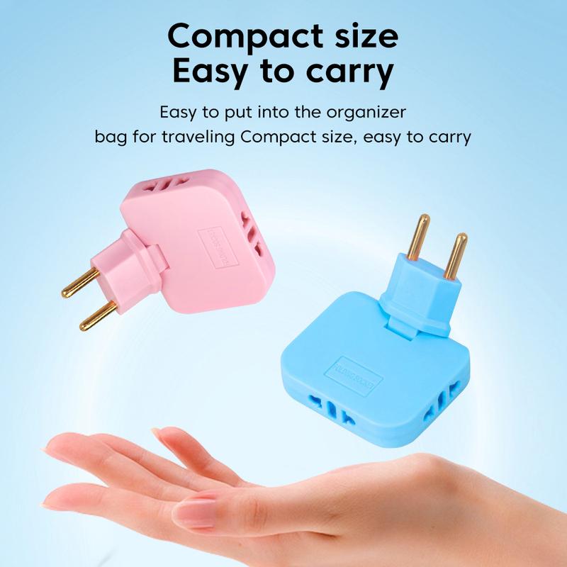 Ổ cắm có thể xoay 180 độ, Bộ chuyển đổi phích cắm EU 3 trong 1, Bộ chuyển đổi phích cắm EU 4,8MM / 4,0MM, Phích cắm mở rộng EU du lịch, Nhiều phích cắm, Ổ cắm bộ điều hợp ổ cắm không dây mỏng 5